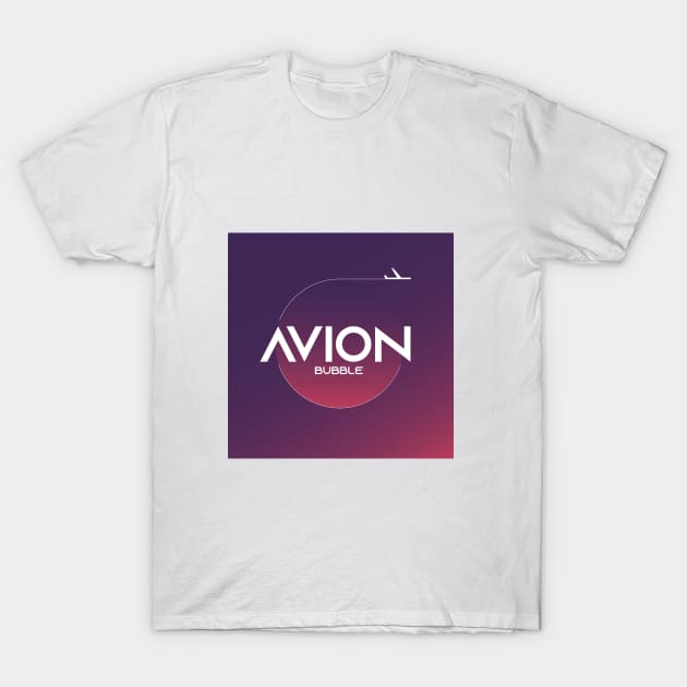 Aviation Plane Minimalistic Design Avion Bubble T-Shirt by Avion